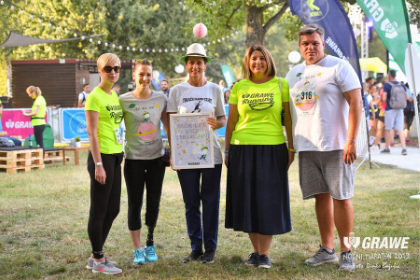 Dodjela donacije tijekom 5. GRAWE NOĆNOG MARATONA u kolovozu 2019. godine Udruzi amputiranih grada Zagreba